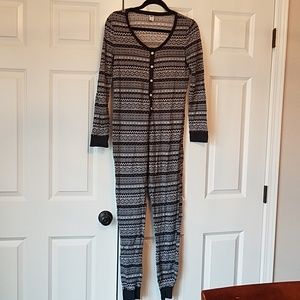 Old Navy Christmas Long Underwear Onesie Pajamas